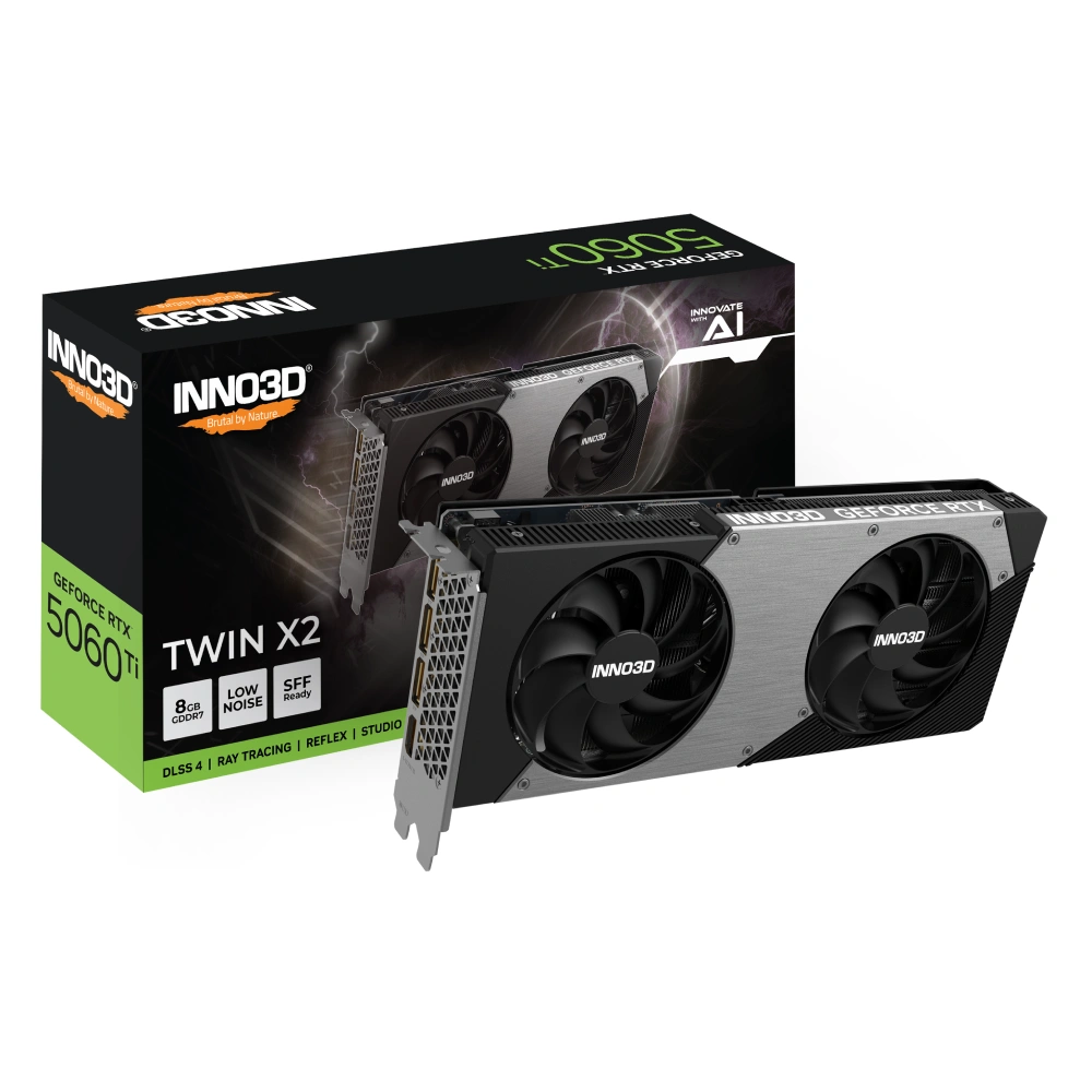 INNO3D Nvidia Graphic Card RTX 5060 Ti 8GB DDR7 Twin X2 Dual Fan view 3